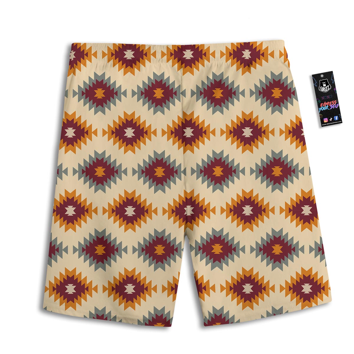 Navajo Tribal Southwestern Print Pattern Men's Athletic Shorts
