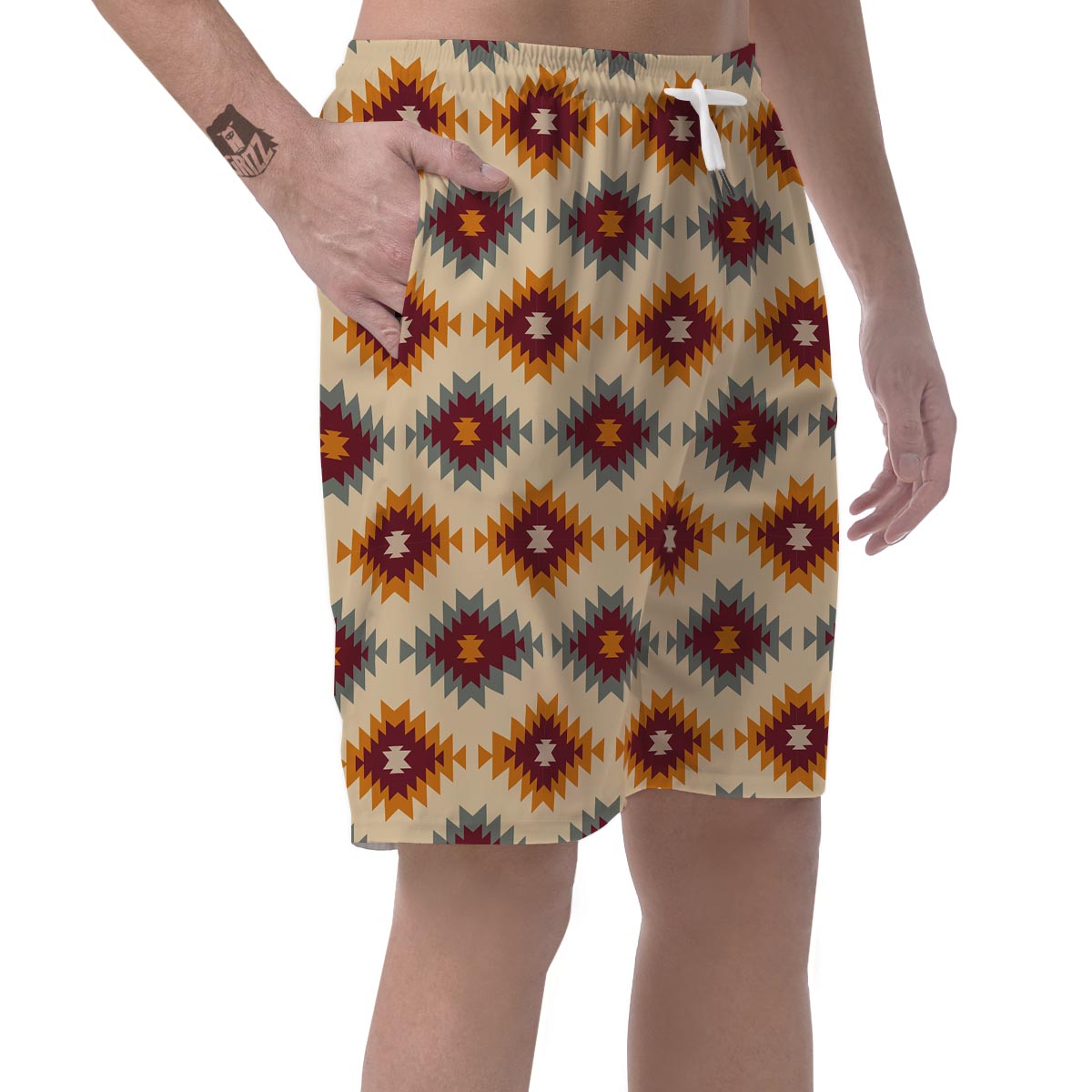 Navajo Tribal Southwestern Print Pattern Men's Shorts-grizzshop