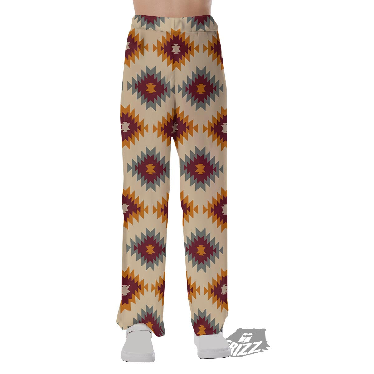 Navajo Tribal Southwestern Print Pattern Pajama Pants-grizzshop