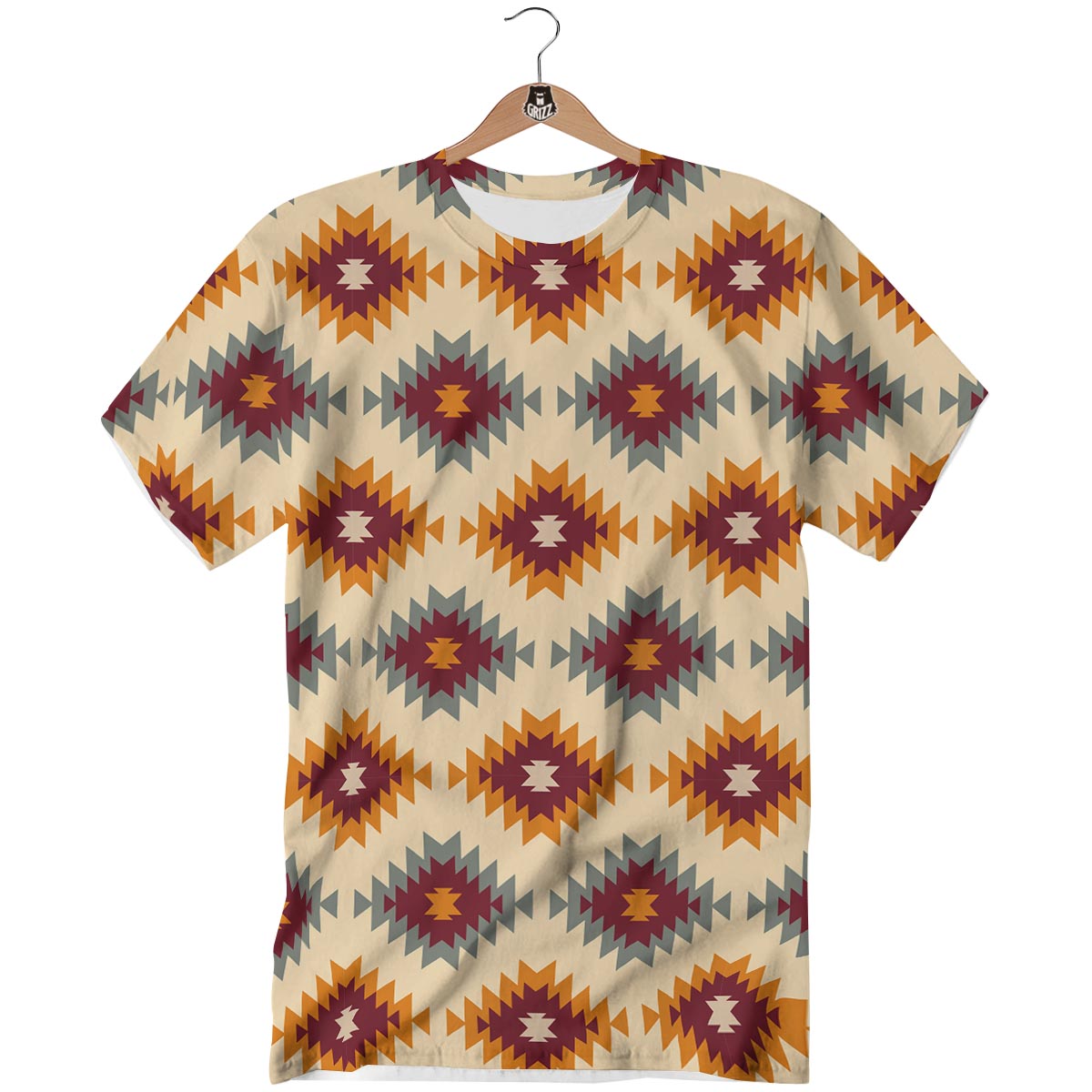 Navajo Tribal Southwestern Print Pattern T-Shirt-grizzshop