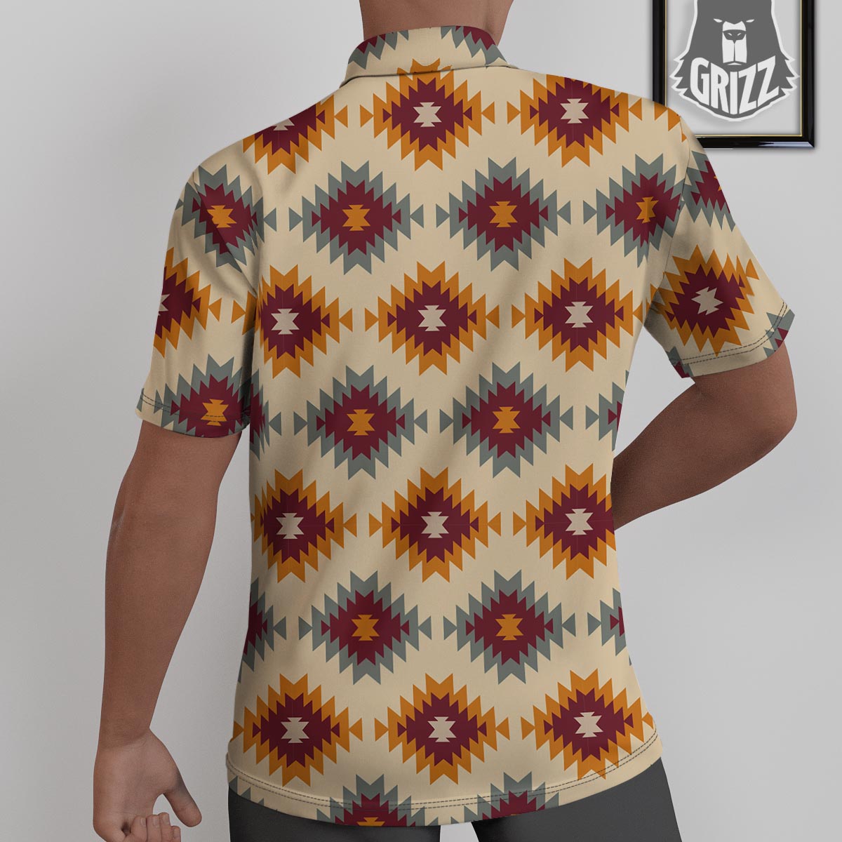 Navajo Tribal Southwestern Print Pattern Untucked Shirts-grizzshop