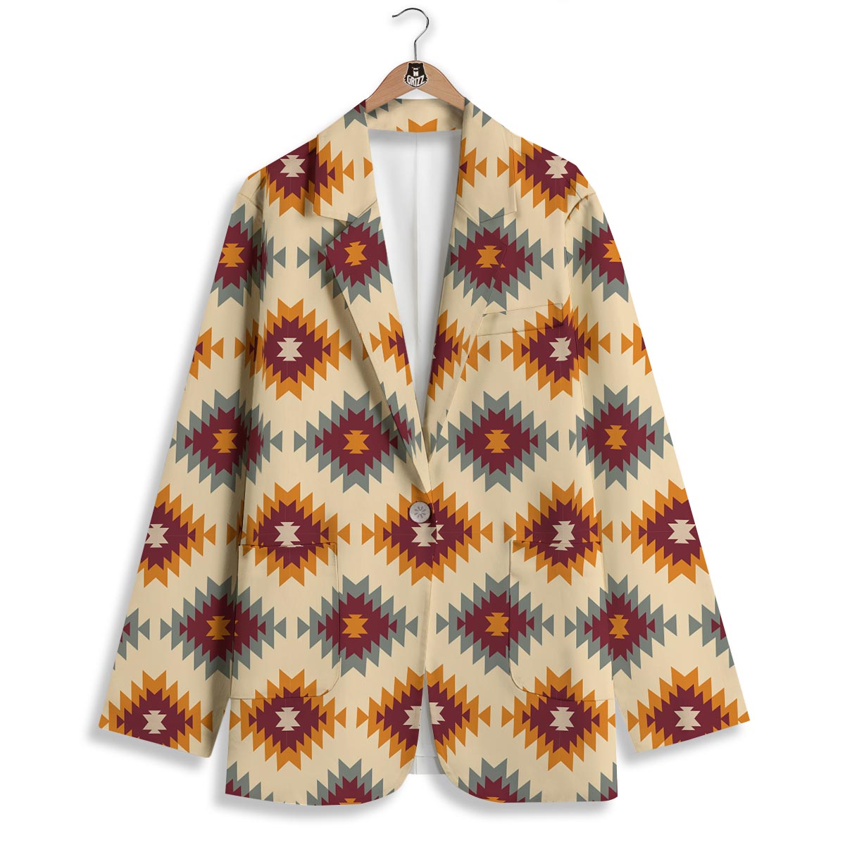 Navajo Tribal Southwestern Print Pattern Women's Blazer-grizzshop