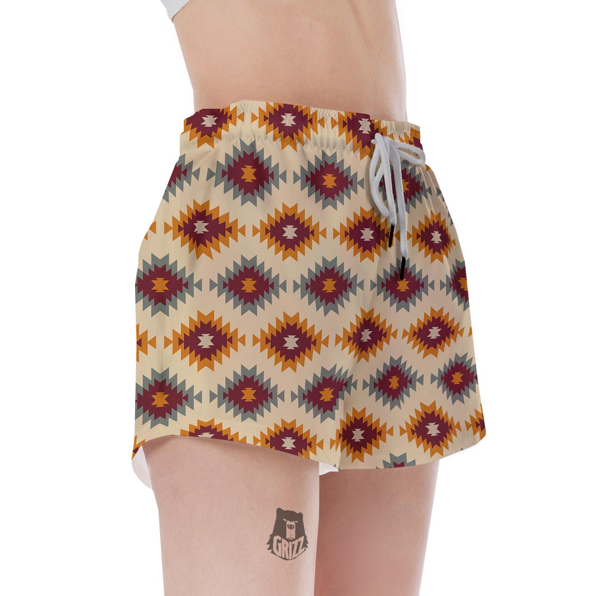 Navajo Tribal Southwestern Print Pattern Women's Shorts-grizzshop