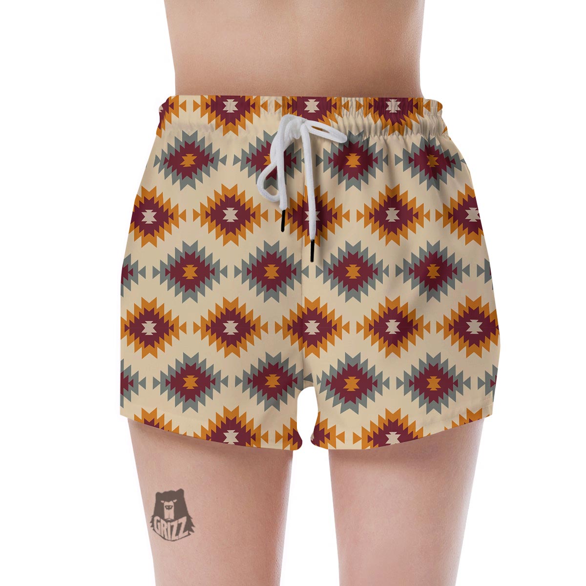 Navajo Tribal Southwestern Print Pattern Women's Shorts-grizzshop