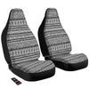 Navajo White And Black Print Pattern Car Seat Covers-grizzshop