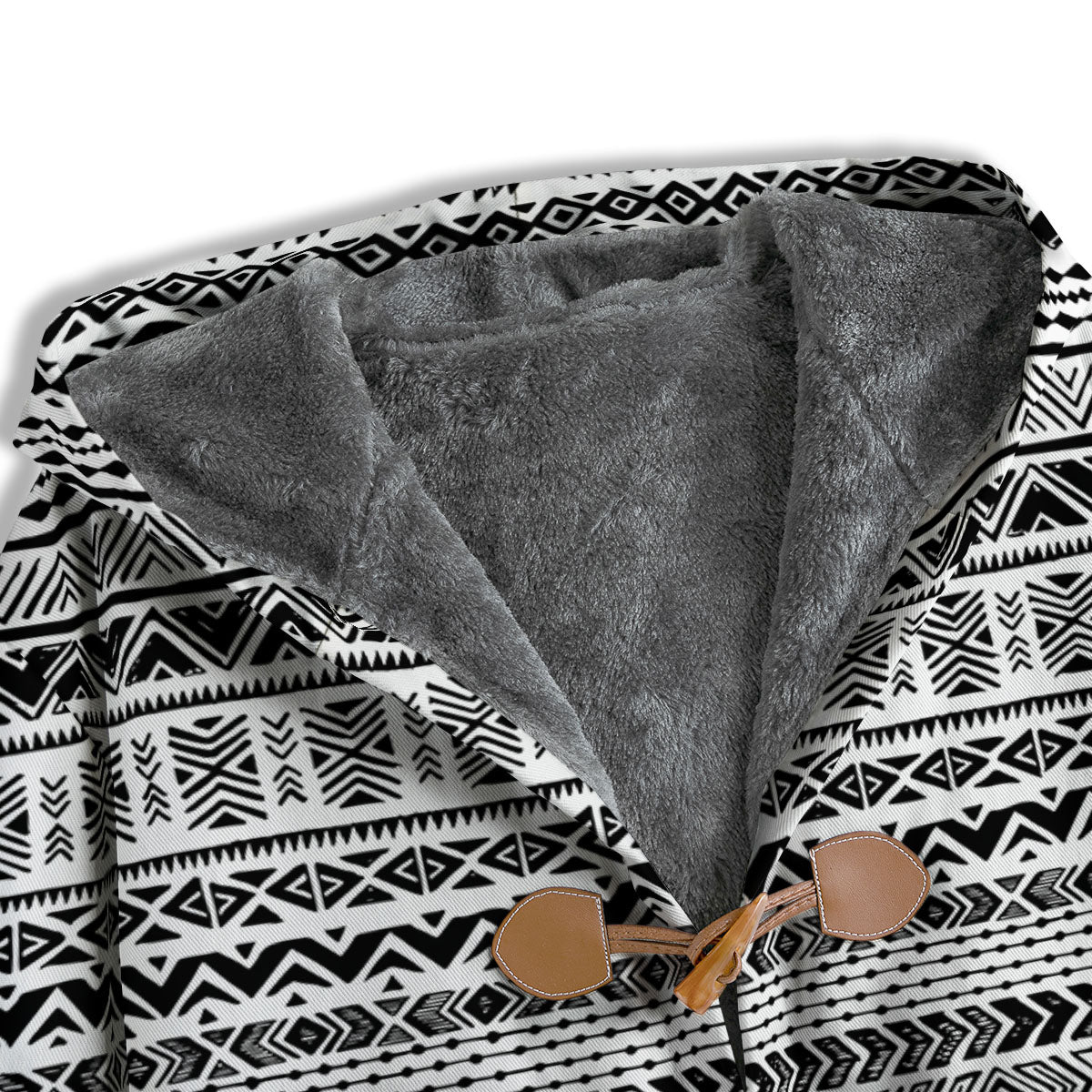 Navajo White And Black Print Pattern Men's Windbreaker Jacket-grizzshop