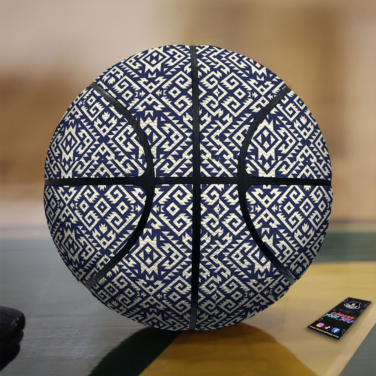 Navajo Native Indian Print Pattern Basketball