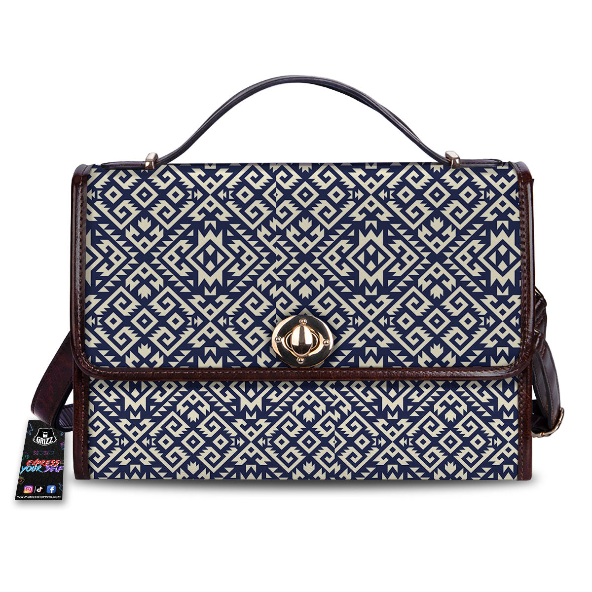 Navajo Native Indian Print Pattern Women's Satchel Bag