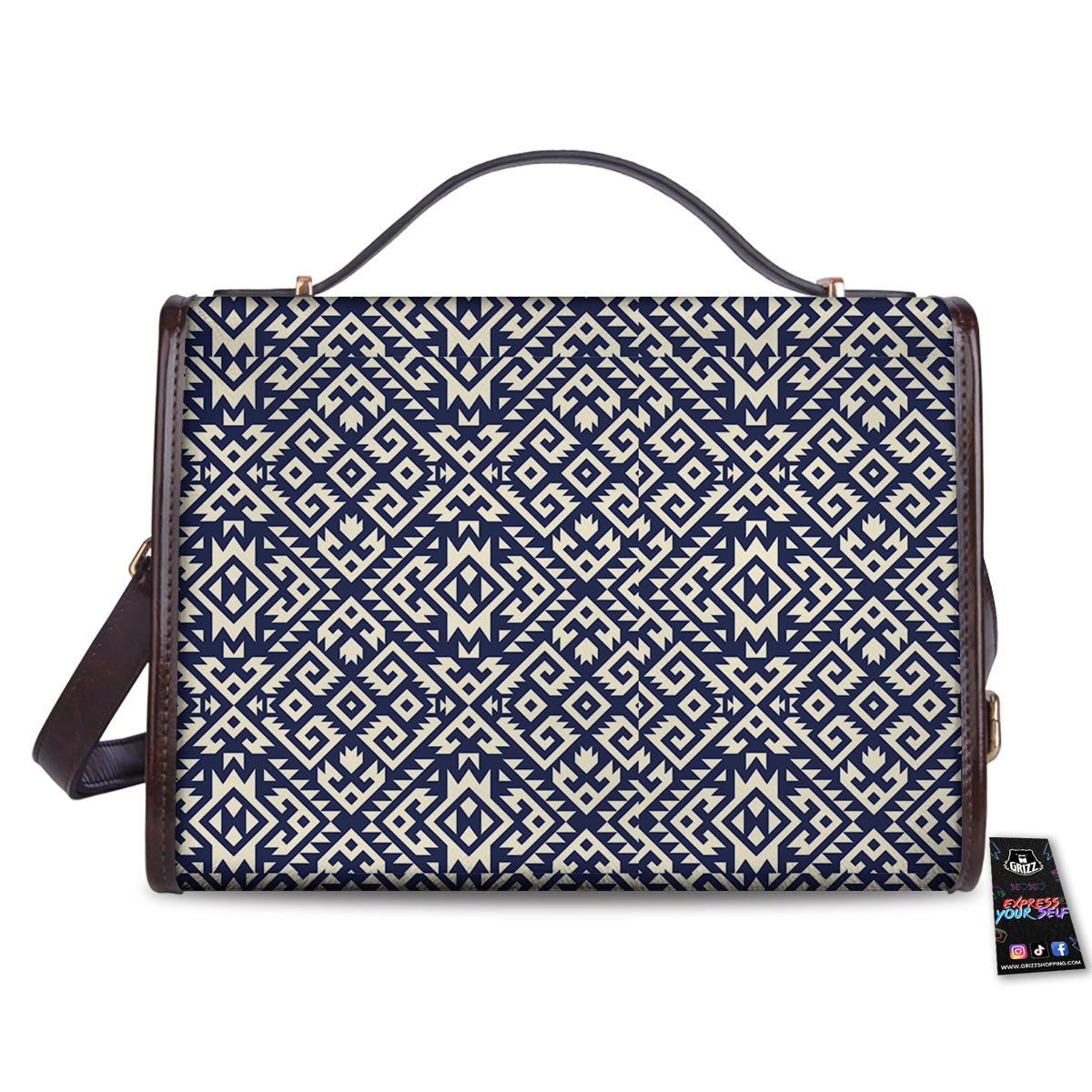 Navajo Native Indian Print Pattern Women's Satchel Bag