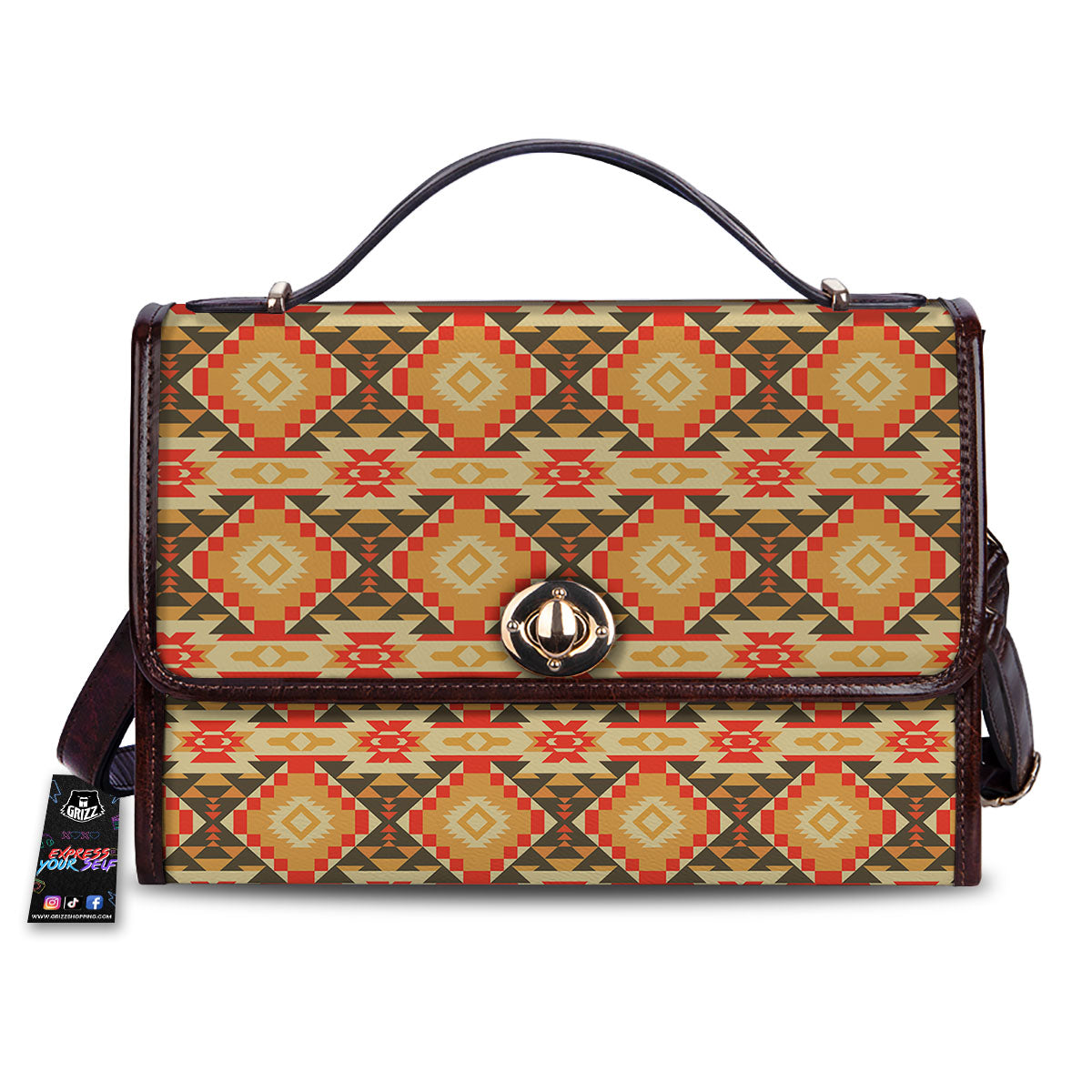 Navajo Native Print Pattern Women's Satchel Bag