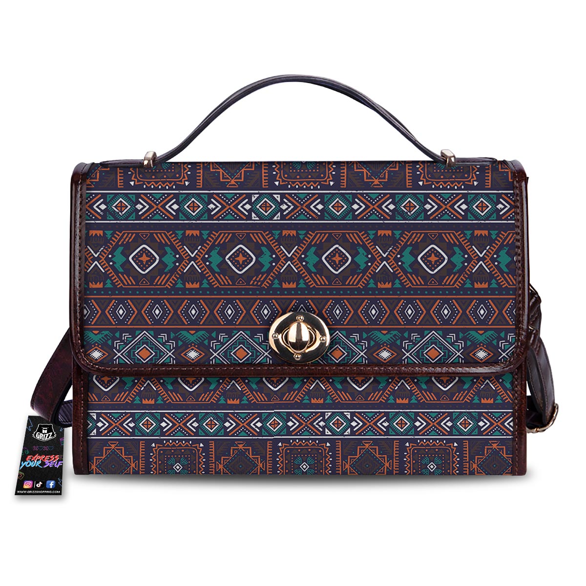 Navajo Retro Tribal Print Pattern Women's Satchel Bag