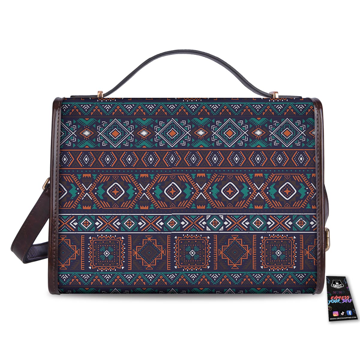 Navajo Retro Tribal Print Pattern Women's Satchel Bag