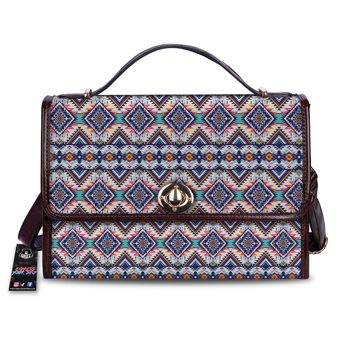 Navajo Tribal Pendleton Print Pattern Women's Satchel Bag