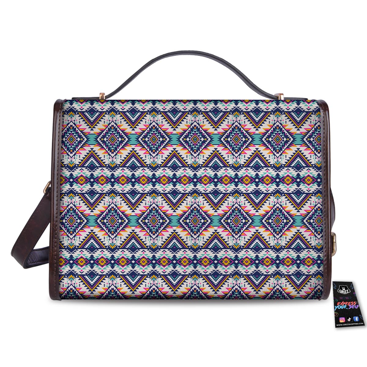 Navajo Tribal Pendleton Print Pattern Women's Satchel Bag