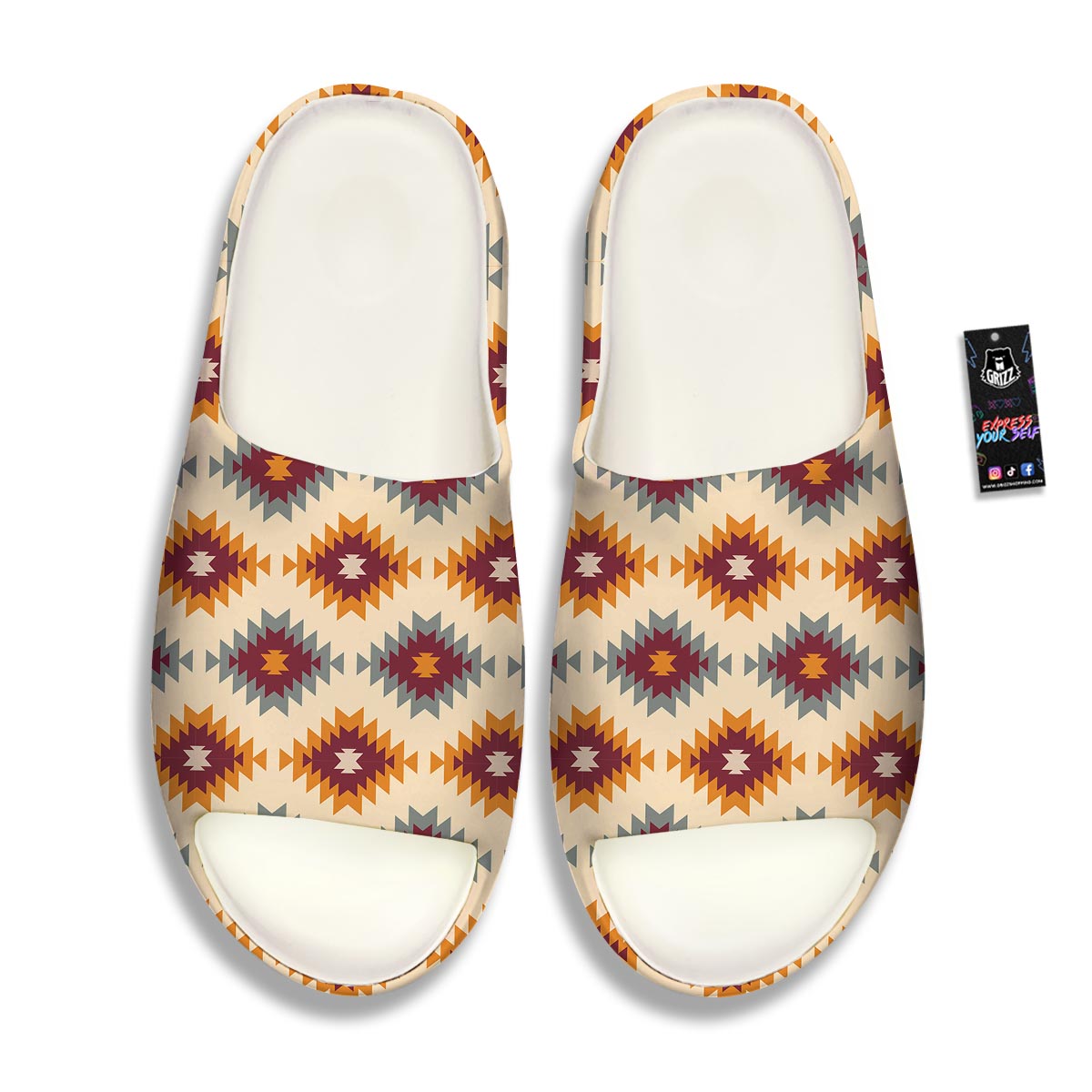 Navajo Tribal Southwestern Print Pattern Sandals-grizzshop