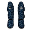 Navy Blue Swallow Drawing Print Pattern Muay Thai Shin Guards-grizzshop