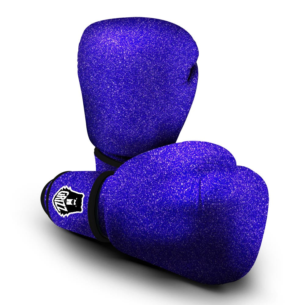 Navy Glitter Artwork Print Boxing Gloves-grizzshop