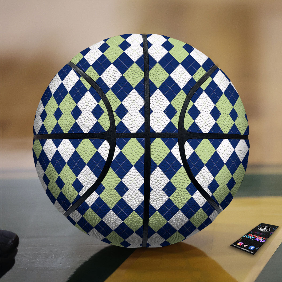 Pilot Pug Print Pattern Basketball