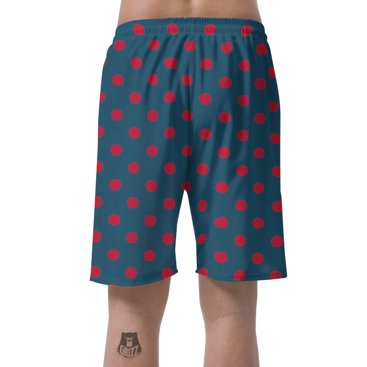 Navy Polka Dot Men's Shorts-grizzshop