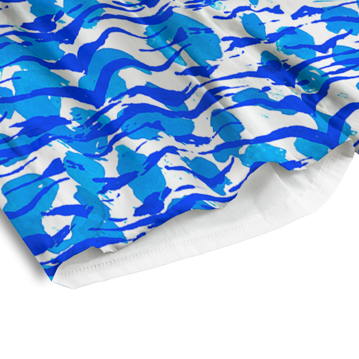 Navy Tiger Stripe Camouflage Seamless Print Pattern Men's Athletic Shorts