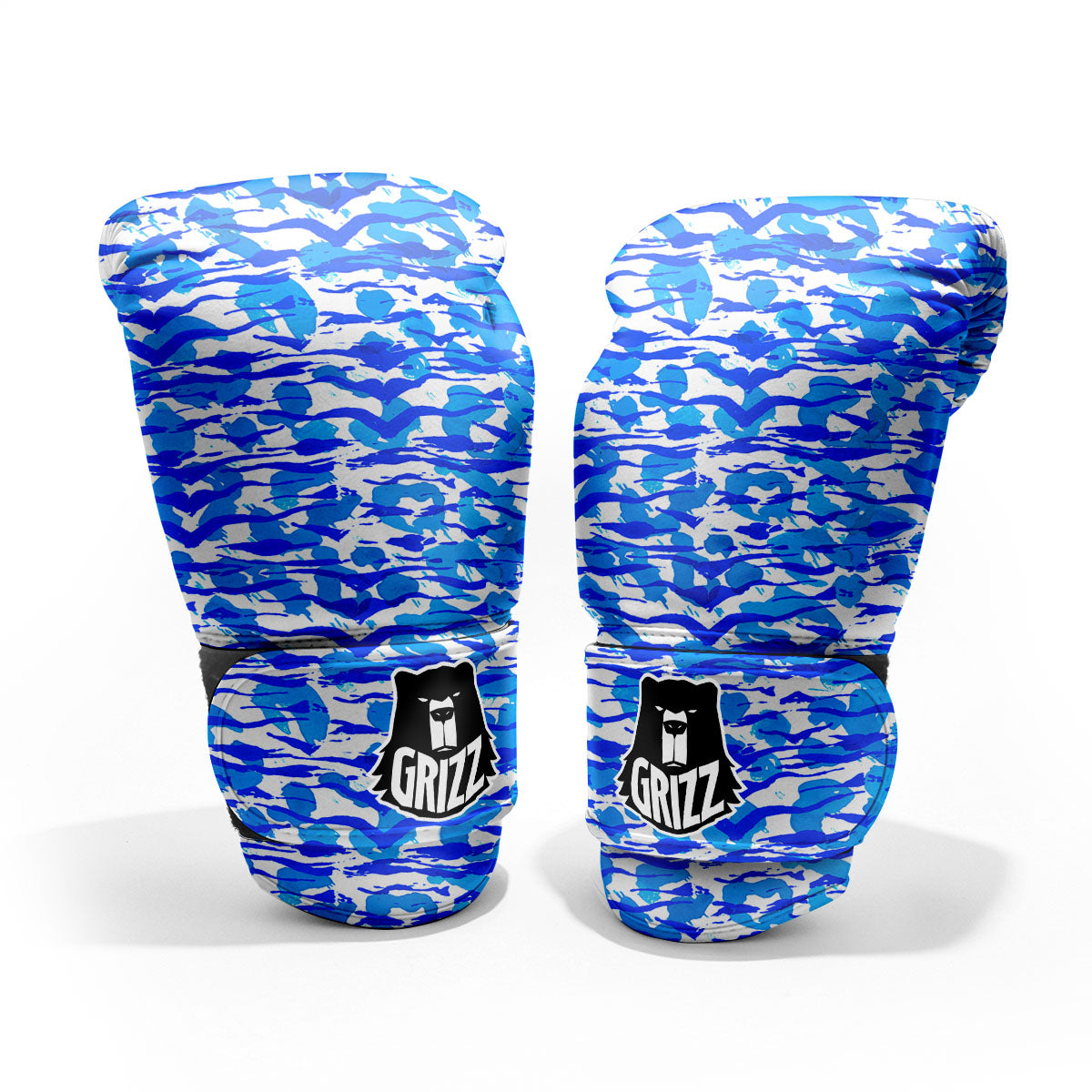 Navy Tiger Stripe Camouflage Seamless Print Pattern Pro Boxing Glove
