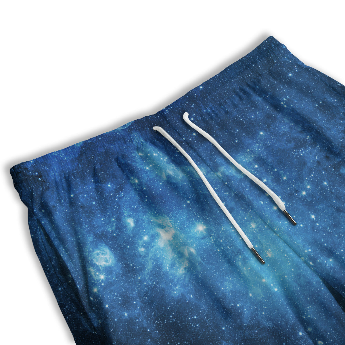 Nebula Galaxy Space Blue Light Print Men's Athletic Shorts