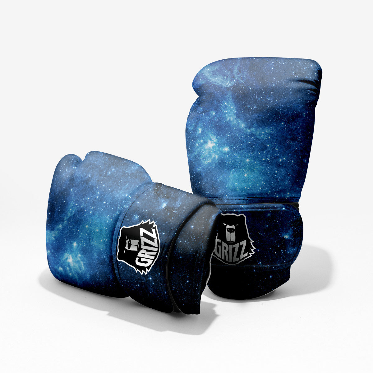 Nebula Galaxy Space Blue Light Print Pro Boxing Glove
