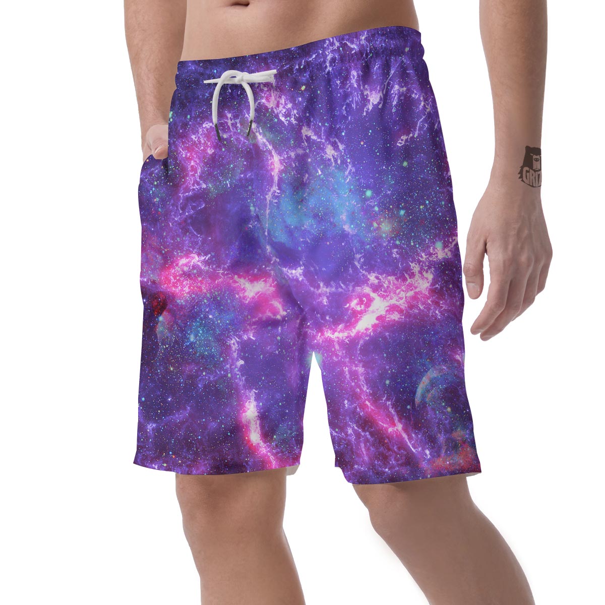 Nebula Galaxy Space Men's Shorts-grizzshop