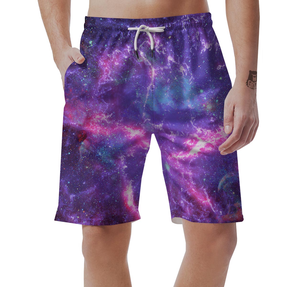 Nebula Galaxy Space Men's Shorts-grizzshop