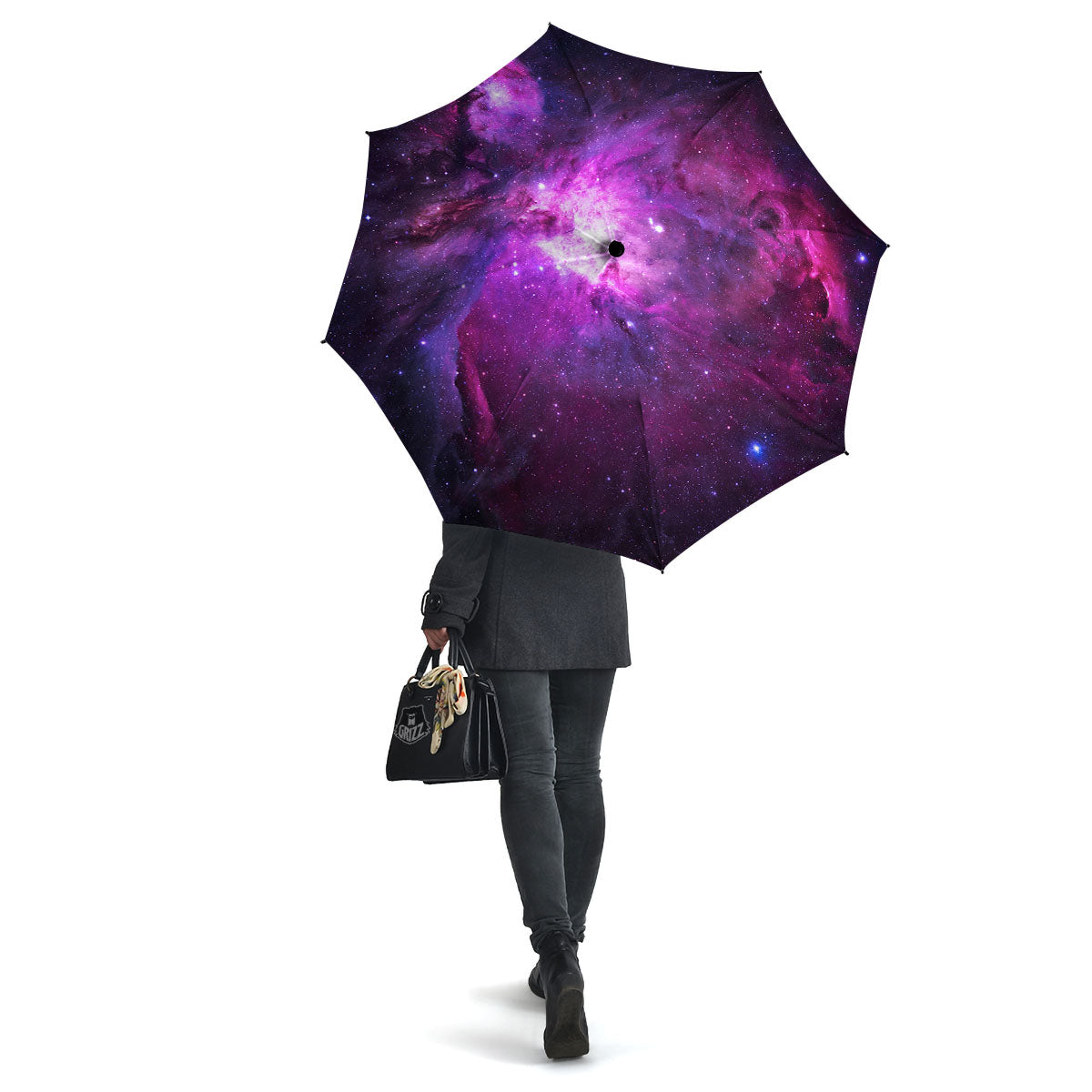 Nebula Galaxy Space Purple Stars Print Umbrella-grizzshop