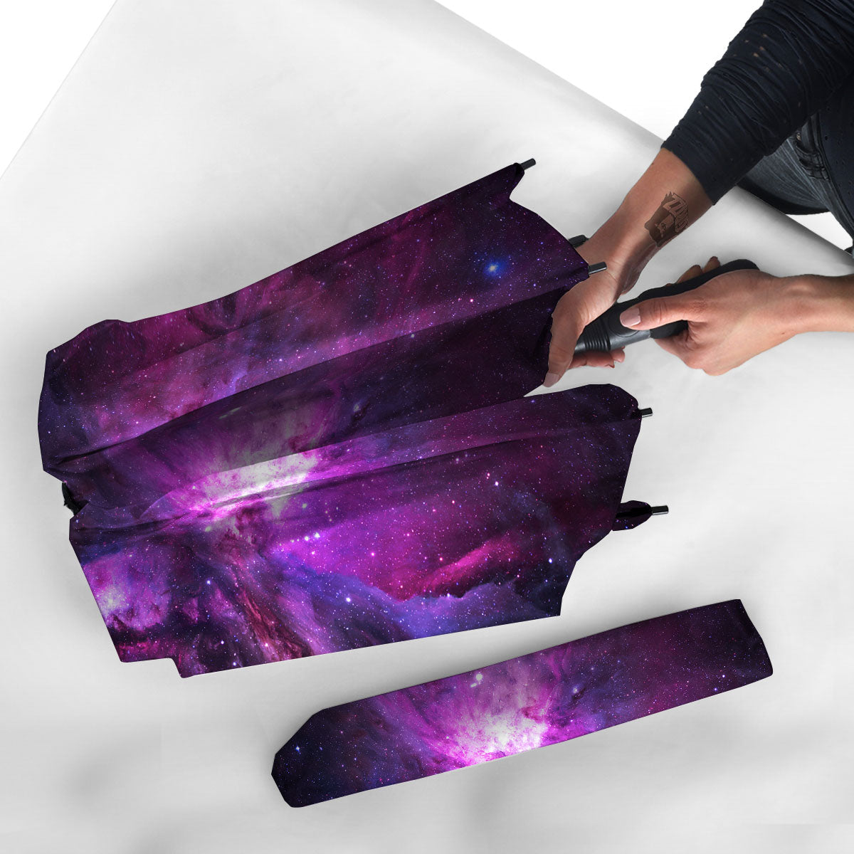 Nebula Galaxy Space Purple Stars Print Umbrella-grizzshop