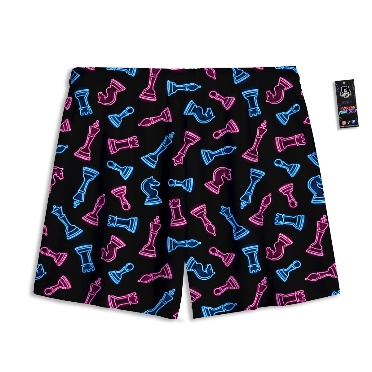 Patchwork Ethnic Floral Print Pattern Mesh Shorts