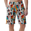 Neon Geometric Men's Shorts-grizzshop