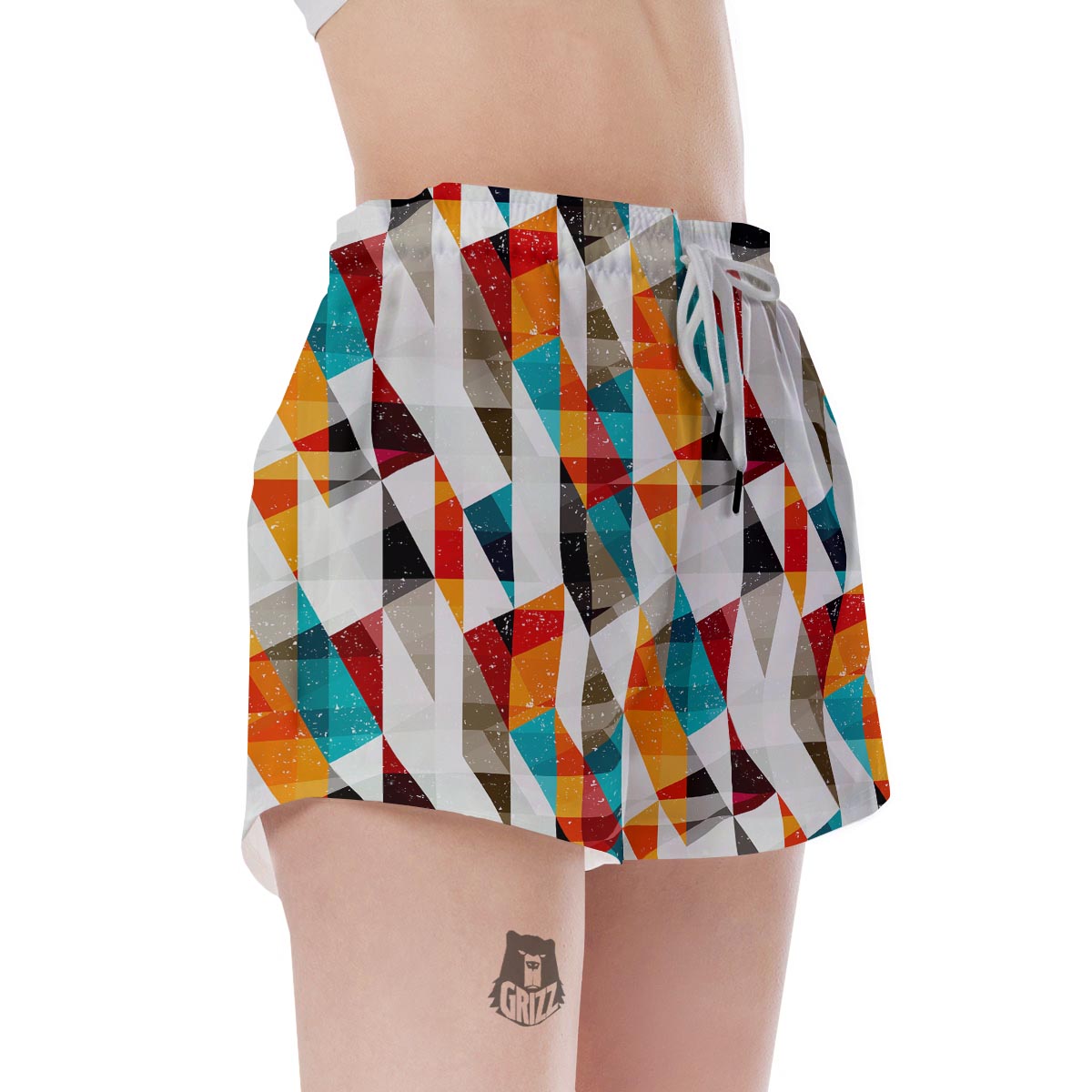 Neon Geometric Women's Shorts-grizzshop