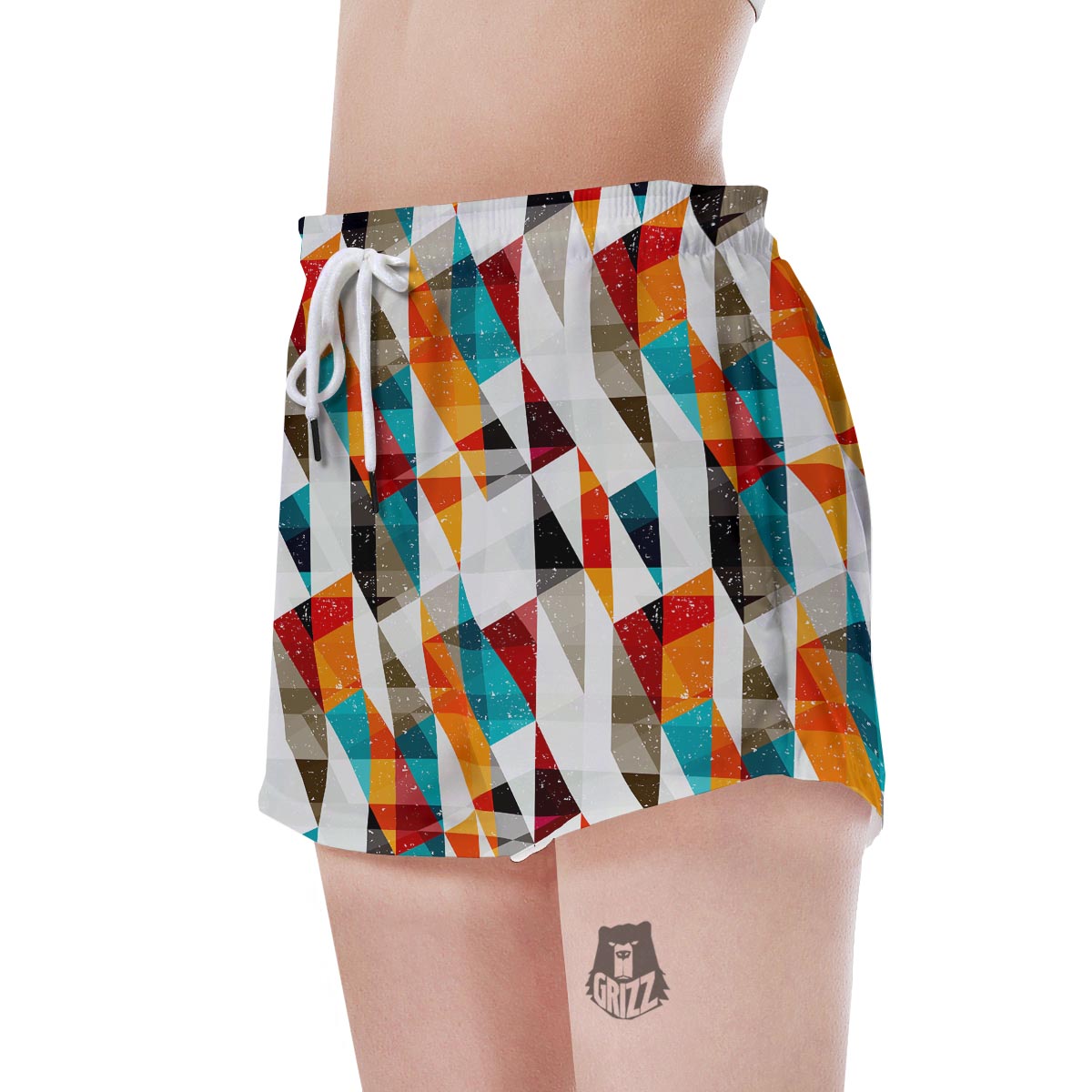 Neon Geometric Women's Shorts-grizzshop