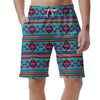 Neon Indian Aztec Abstract Art Print Men's Shorts-grizzshop