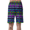 Neon Indian Aztec Doodle Men's Shorts-grizzshop