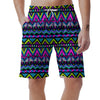 Neon Indian Aztec Doodle Men's Shorts-grizzshop