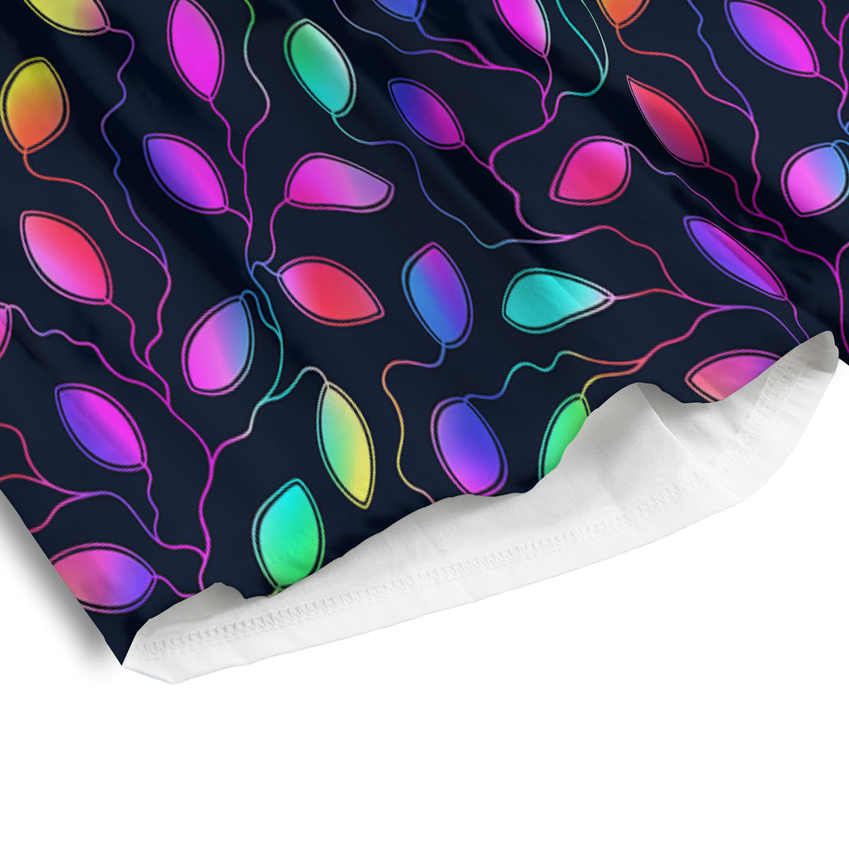 Neon Leaf Print Pattern Men's Athletic Shorts