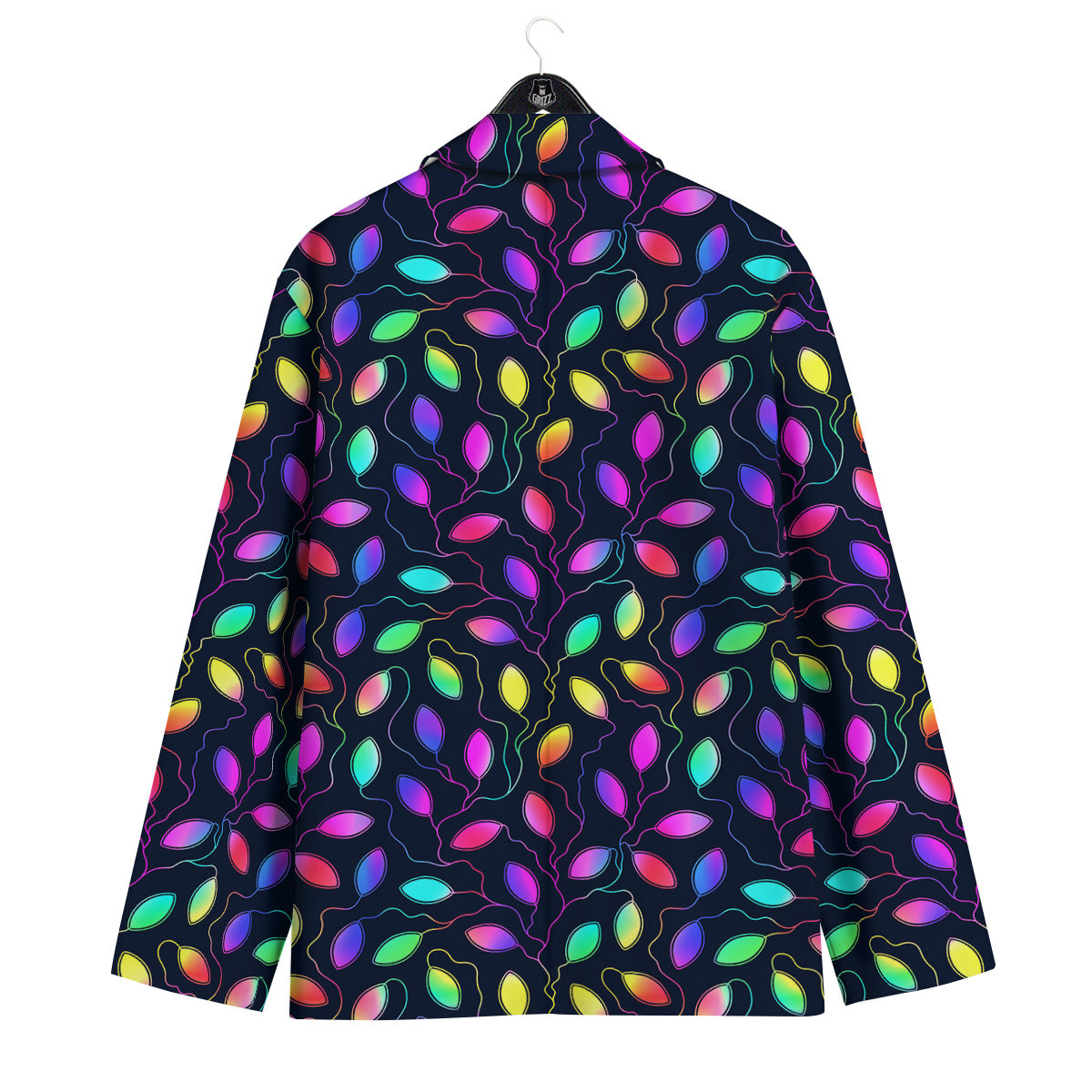 Neon Leaf Print Pattern Men's Sport Coat-grizzshop