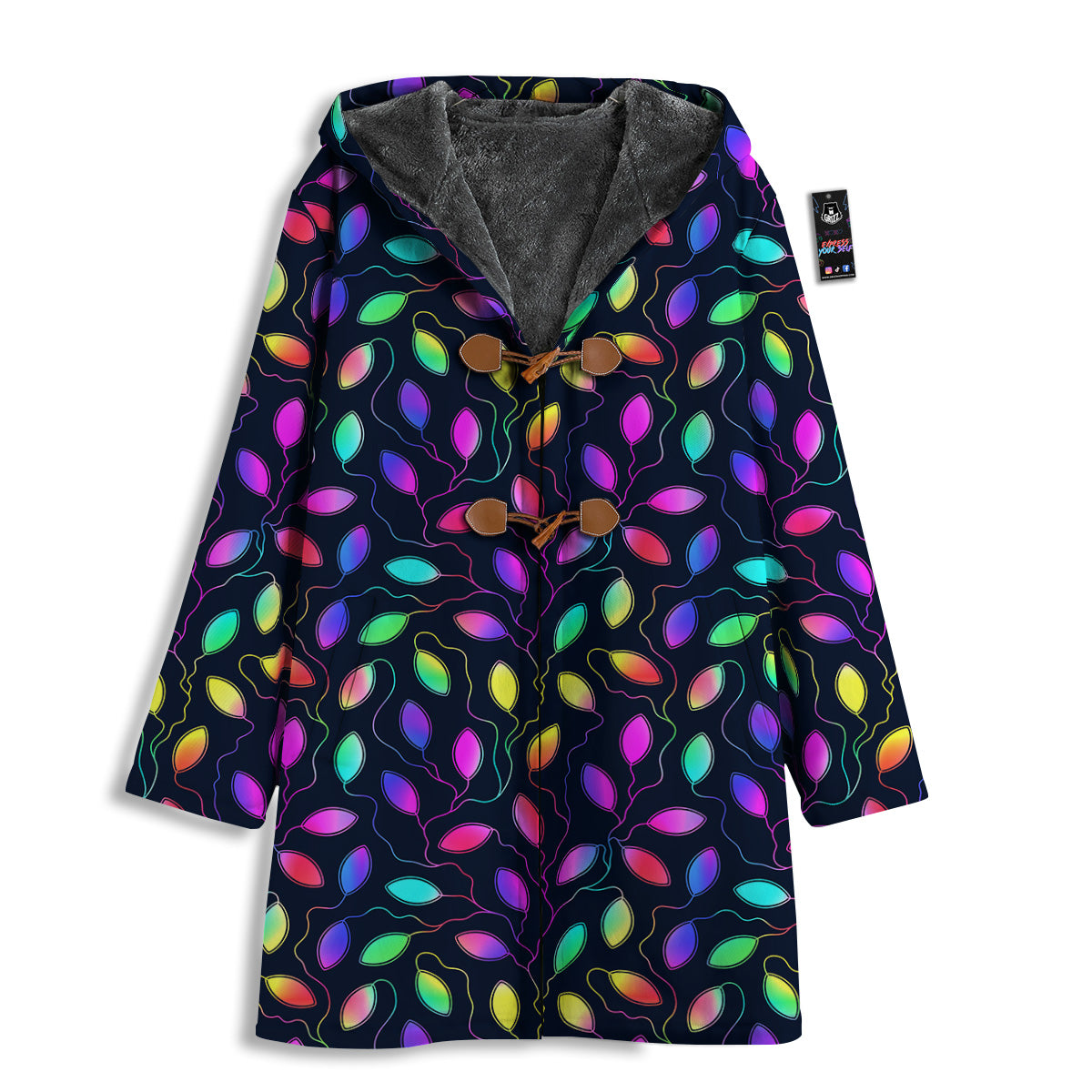 Neon Leaf Print Pattern Men's Windbreaker Jacket-grizzshop