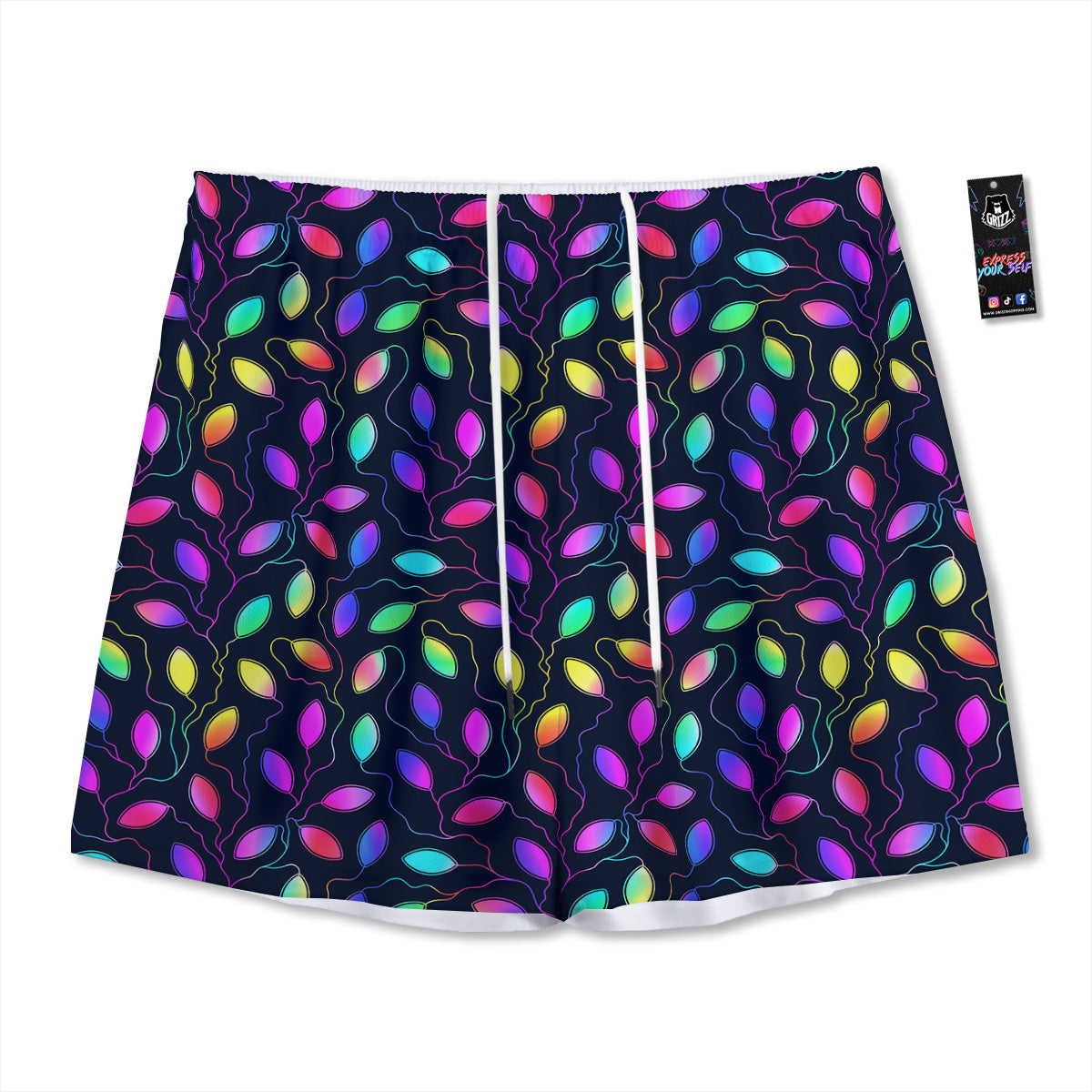Patchwork Ethnic Mandala Print Pattern Mesh Shorts