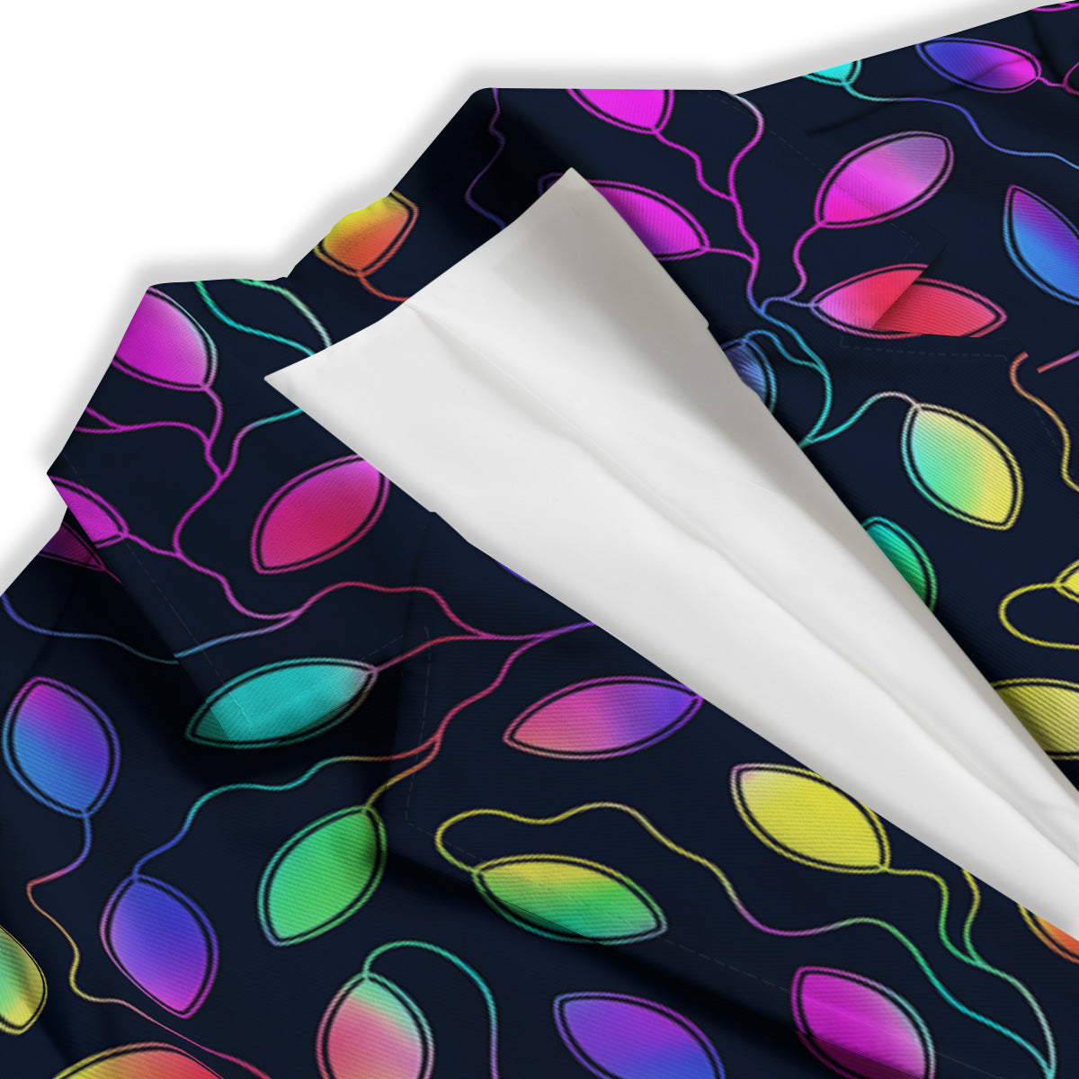 Neon Leaf Print Pattern Women's Blazer-grizzshop