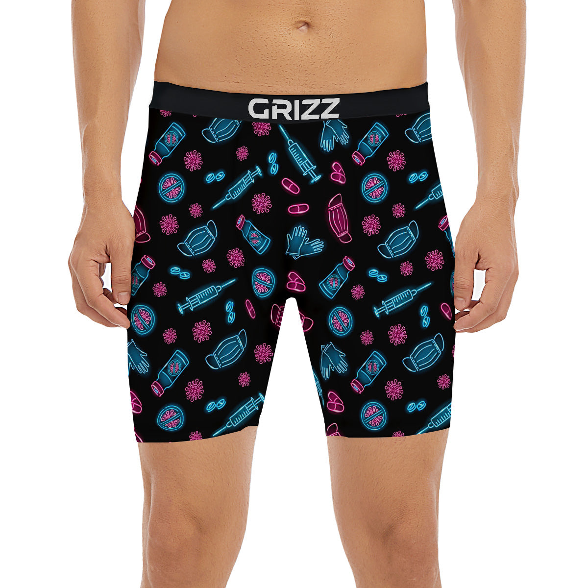 Neon Medical Equipment Print Pattern Boxer Briefs-grizzshop
