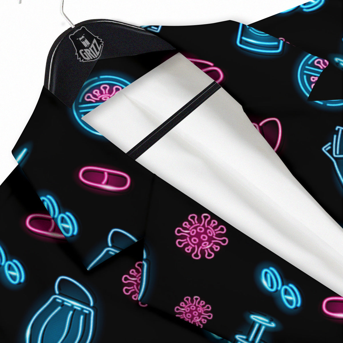 Neon Medical Equipment Print Pattern Men's Sport Coat-grizzshop