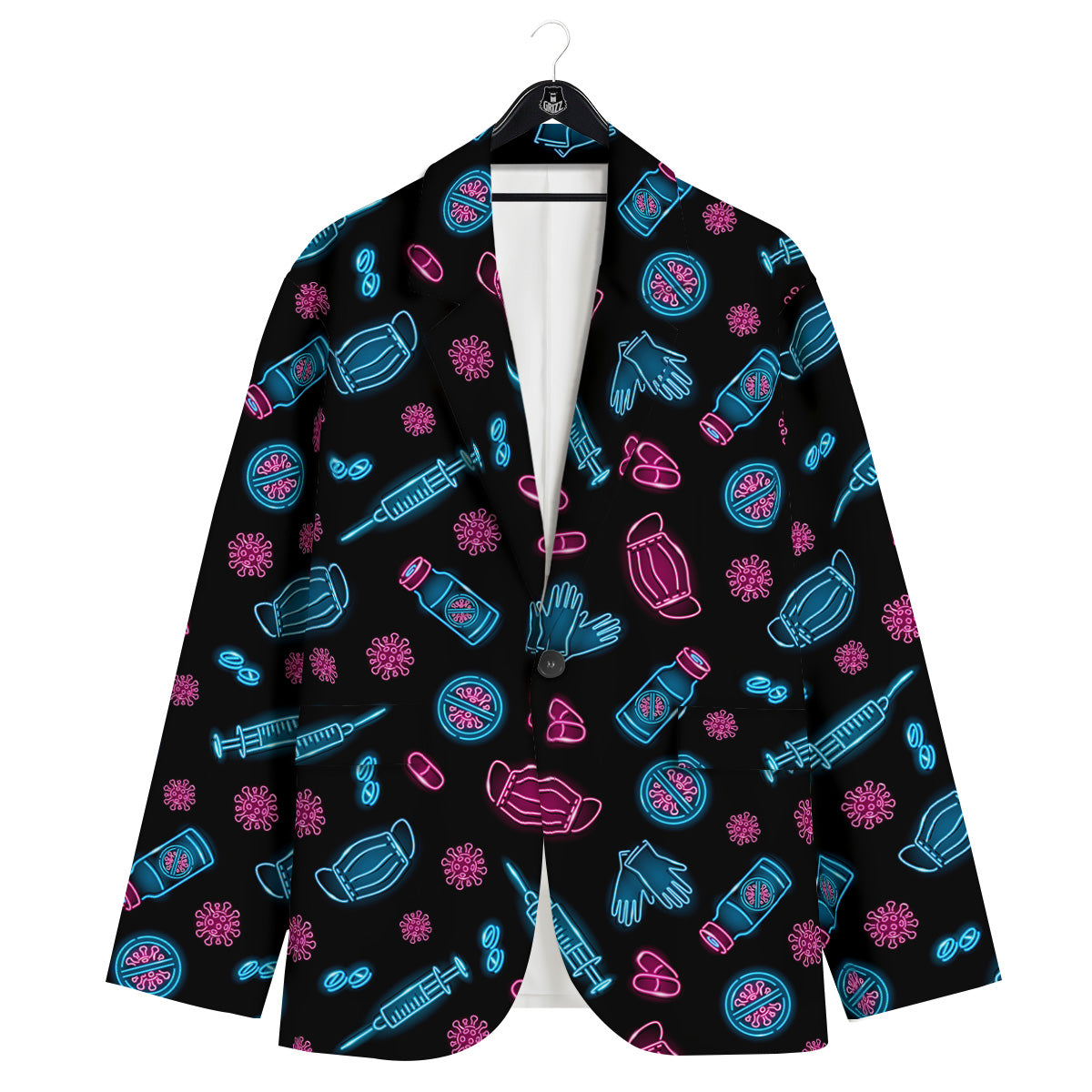 Neon Medical Equipment Print Pattern Men's Sport Coat-grizzshop