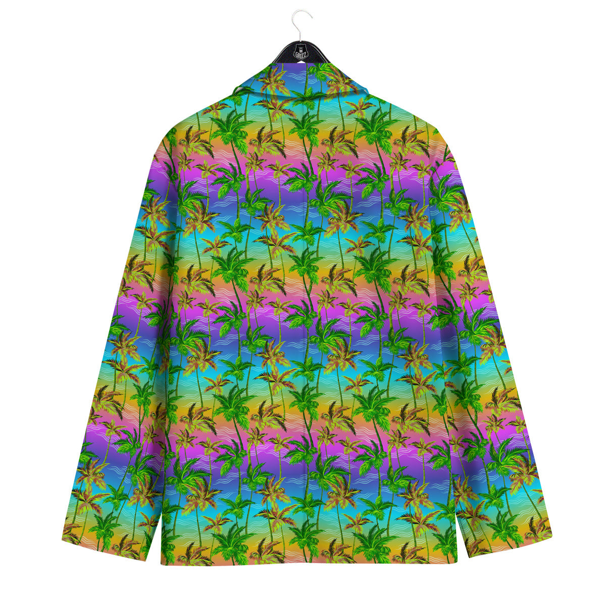 Neon Palm Tree Print Pattern Men's Sport Coat-grizzshop