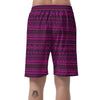 Neon Pink Ethic Aztec Print Men's Shorts-grizzshop