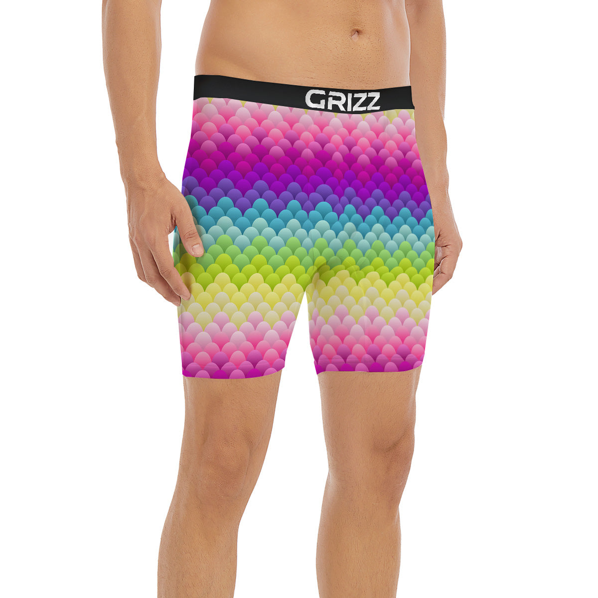 Neon Rainbow Light Blobs Print Pattern Boxer Briefs-grizzshop