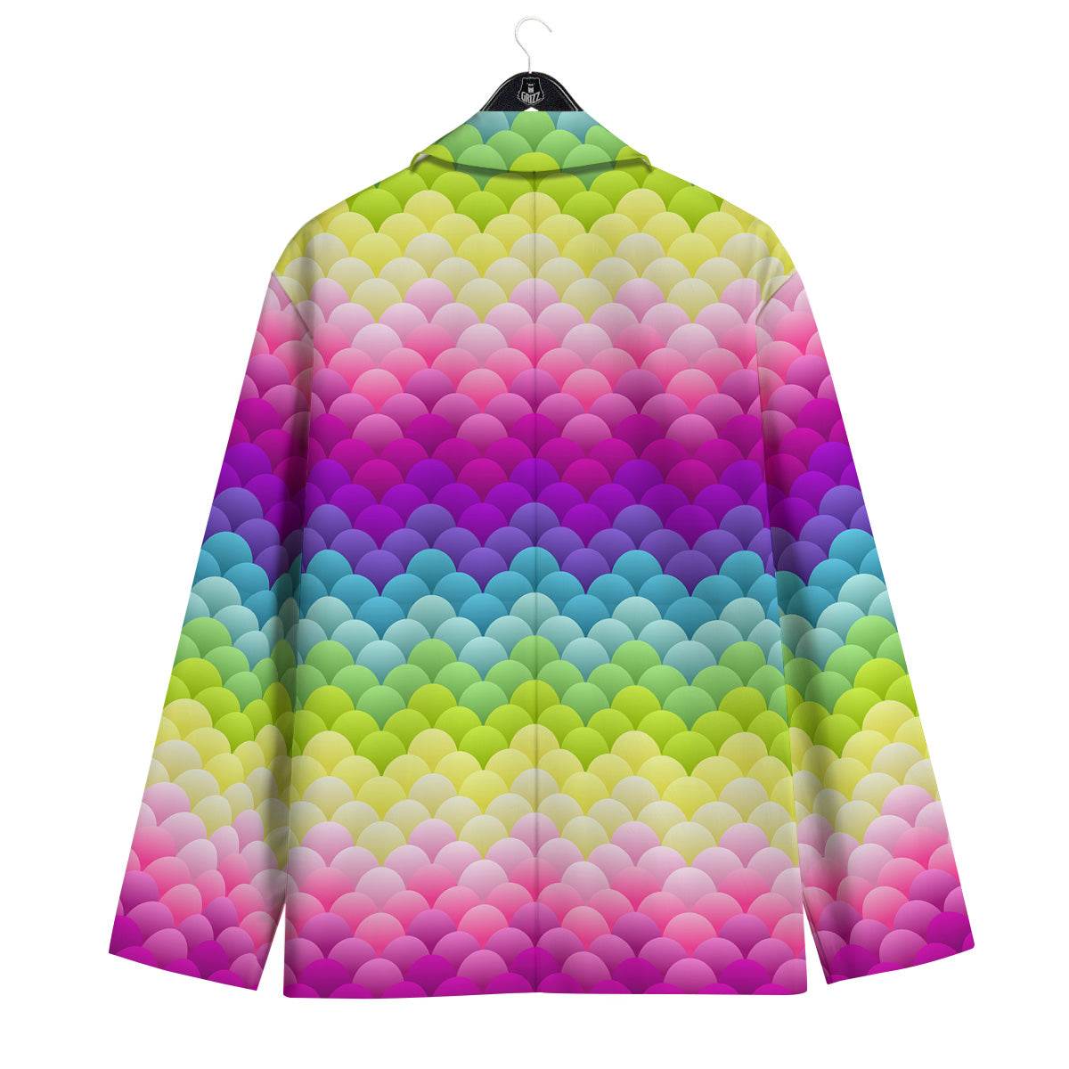 Neon Rainbow Light Blobs Print Pattern Men's Sport Coat-grizzshop